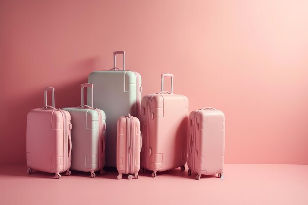 Set of various luggage