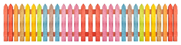 A set of various wooden fences on a transparent background featuring long strips of wooden fences