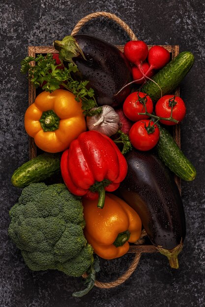 Photo set of vegetables for cooking