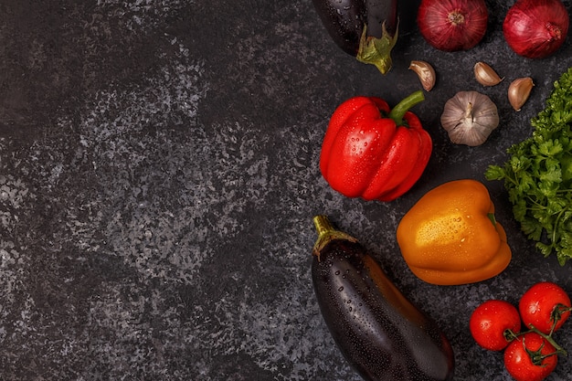 Set of vegetables for cooking