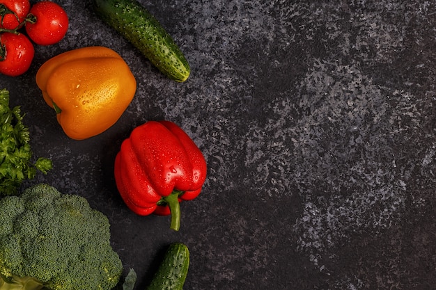 Set of vegetables for cooking