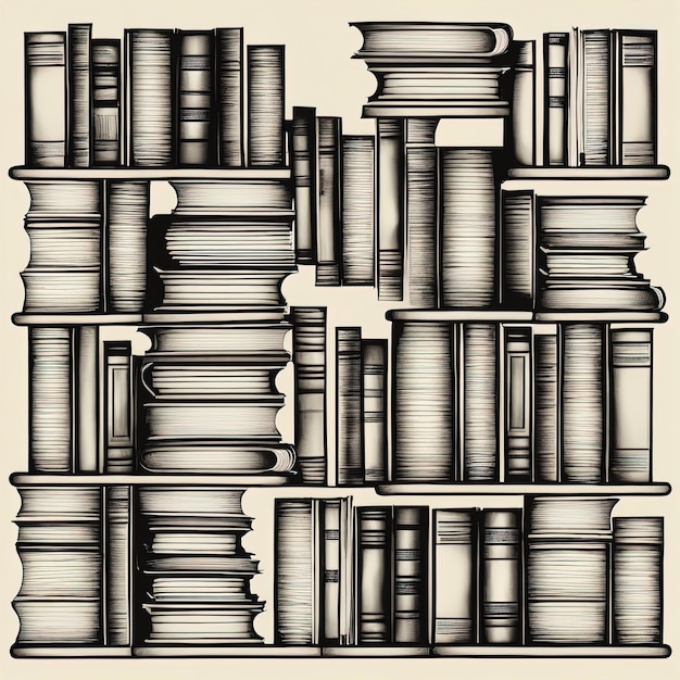 set of vintage booksvector set of books and bookmarks