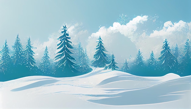 set of watercolor christmas trees hand drawn on a white background christmas card
