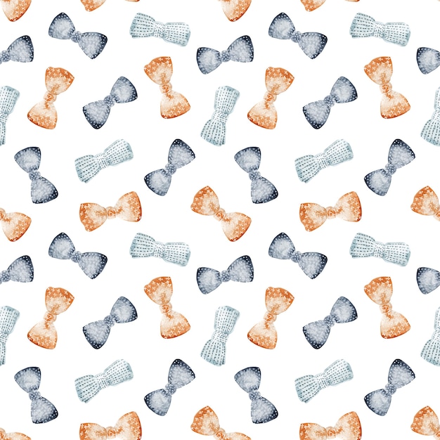 Photo set of watercolor seamless patterns with various things and accessories for mens wardrobe