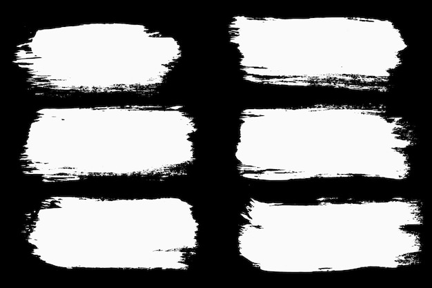 Photo a set of white strokes isolated on a black background. high quality photo