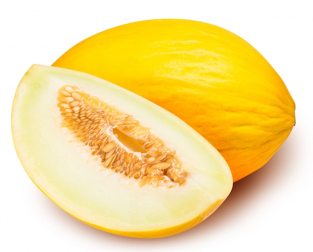 Set of yellow melon isolated 