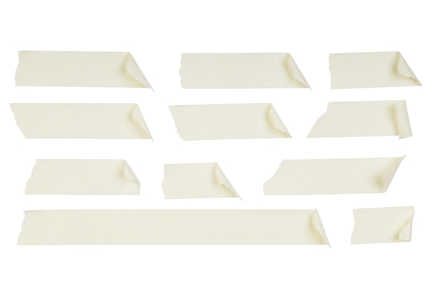Sets of Adhesive tape isolated on white background with clipping path