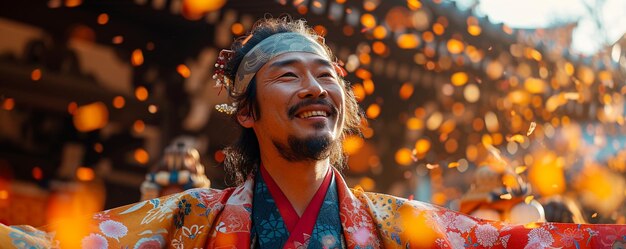 Photo setsubun bean throwing ceremony driving away evil background