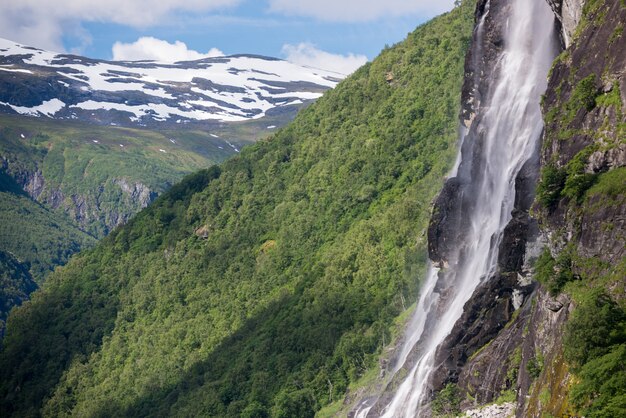 Seven sisters waterfall, Geiranger, Geirangerfjord, Norway