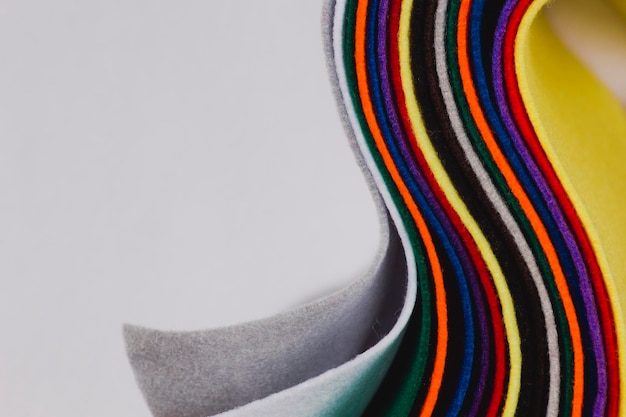 Фото Несколько цветных войлочных текстур фона, листы войлочной ткани разных цветов, лоскутное шитье, сделай сам, ремесло