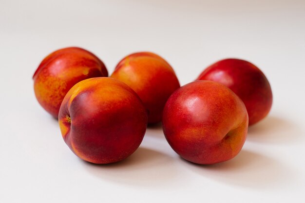 Several fresh nectarines