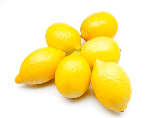 Several lemons on white