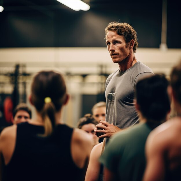 Foto diverse persone che si allenano in una palestra