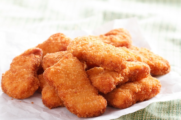 Several pieces of chicken nuggets