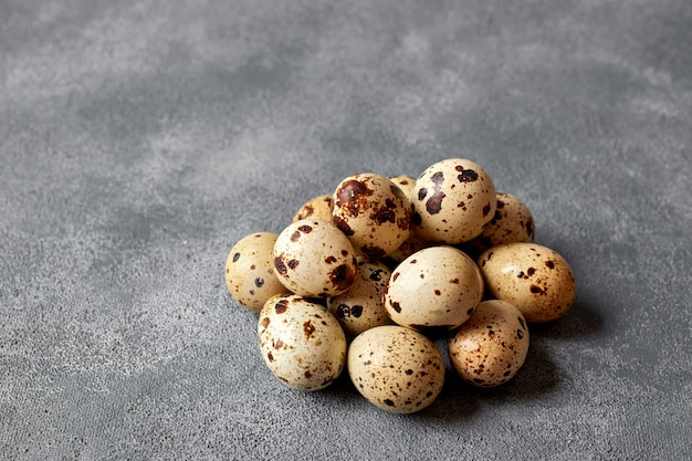 Several quail egg closeup