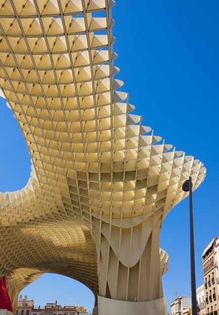 SEVILLA,SPAIN -SEPTEMBER 14: Metropol Parasol in Plaza de la Encarnacion on September 14, 2011 in Sevilla,Spain. J. Mayer H. architects, it is made from bonded timber with a polyurethane coating.