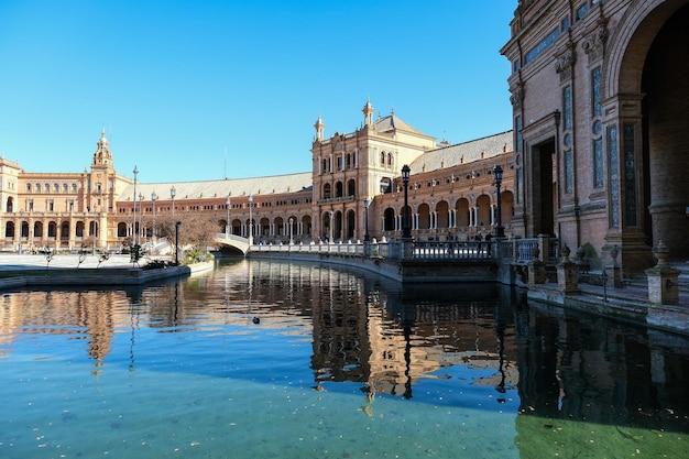 Foto siviglia, spagna. piazza di spagna (plaza de españa)