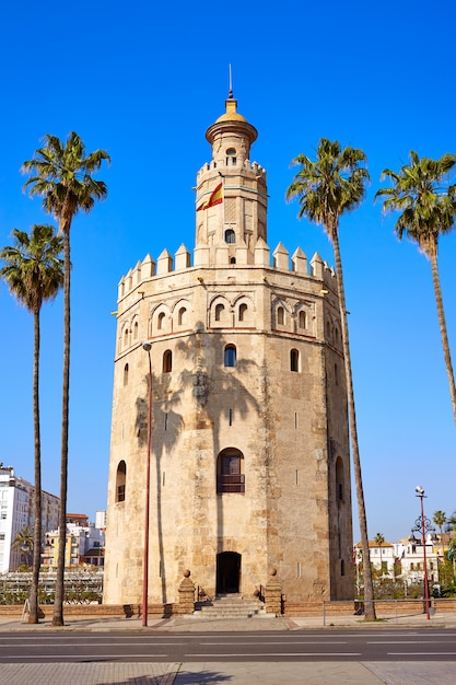 Seville Torre del Oro tower in Sevilla Spain