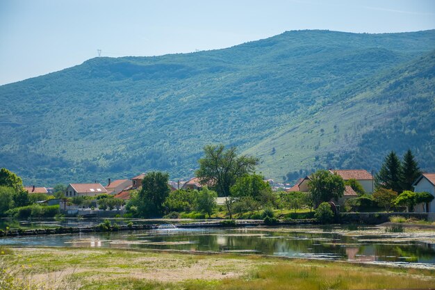 Sewage flows through the canal through the village damaging the environment