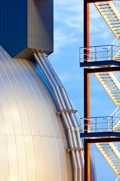 Sewage Plant Detail At Night