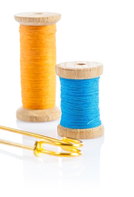 Photo sewing bobbins and safety pin