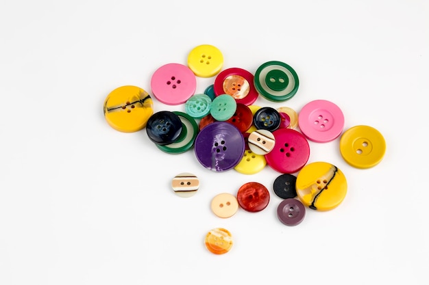 Sewing buttons background. Colorful sewing buttons texture