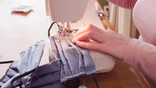 Photo sewing face masks