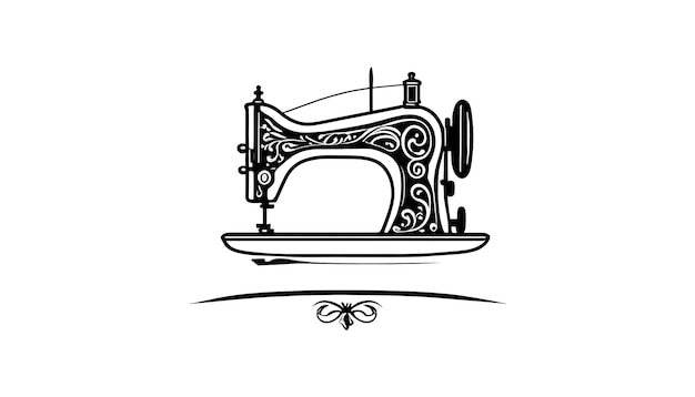 Foto illustrazione dell'icona della macchina da cucire