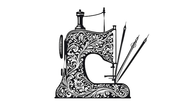 Фото Иллюстрация иконы швейной машины