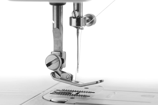 Sewing machine and white thread