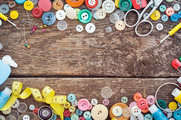 Sewing on old wooden boards