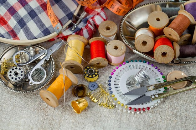 Photo sewing threads and needles