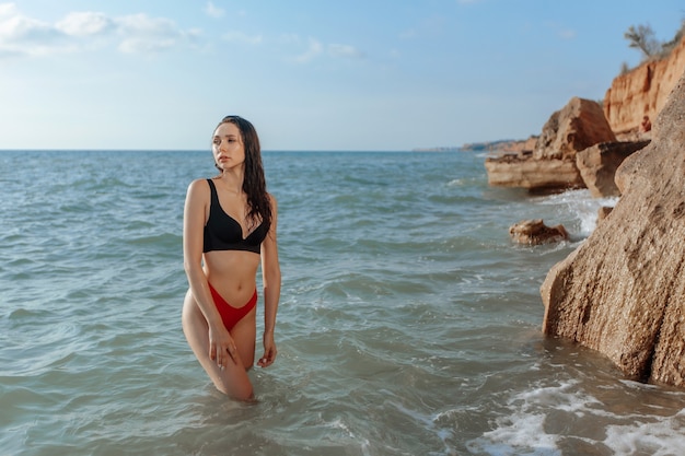 Sexy beautiful girl on the beach