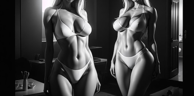 Сексуальная девушка в модельном телосложении