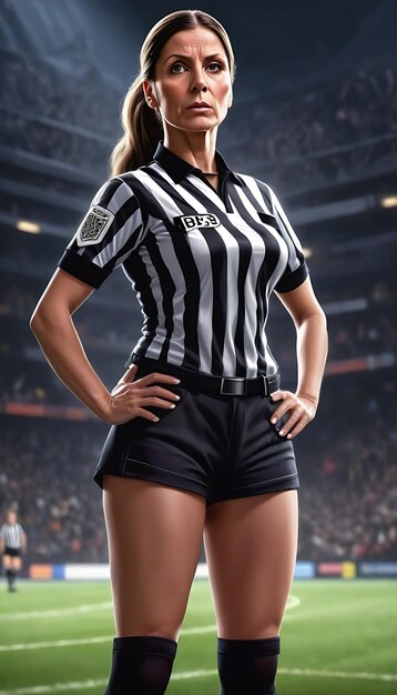 Sexy girl soccer referee