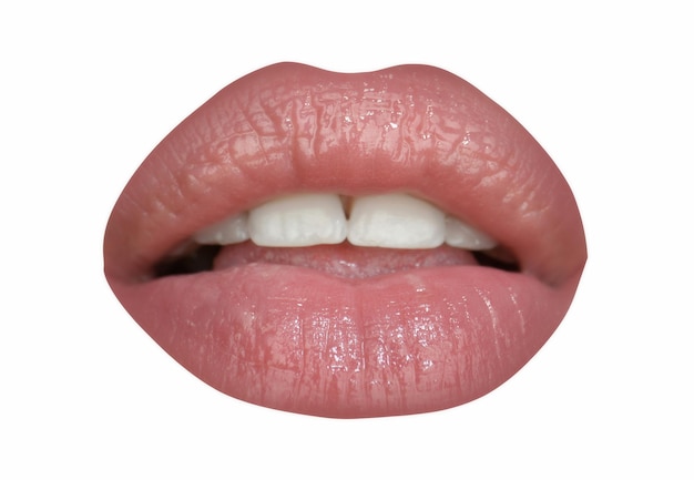 Sexy lippen open mond met rode vrouwelijke lippen icoon