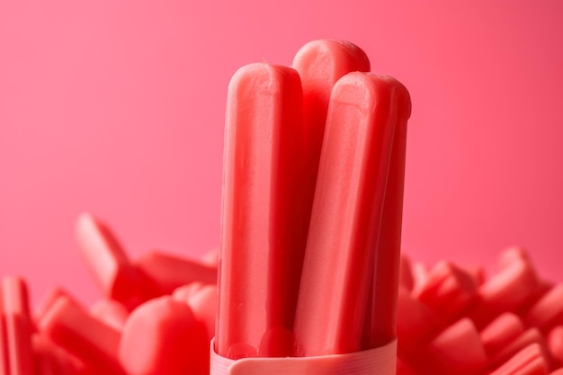 Sexy red ice cream frozen berry juice generative ai