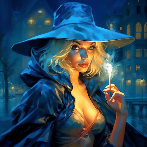 Sexy sorceress woman