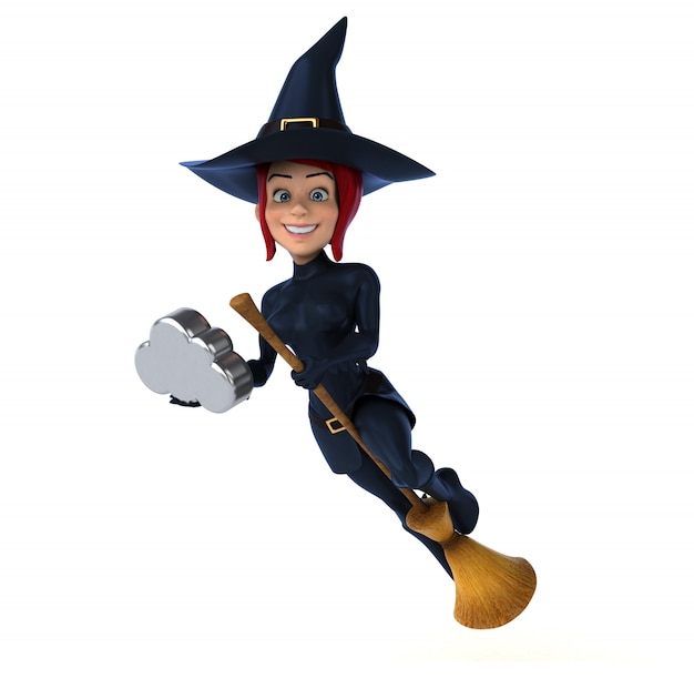 Sexy witch 3D Illustration