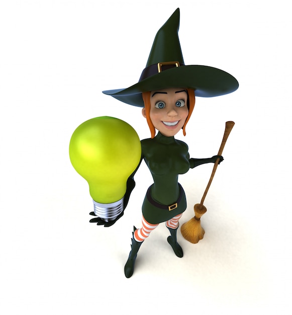 Sexy witch 3D Illustration