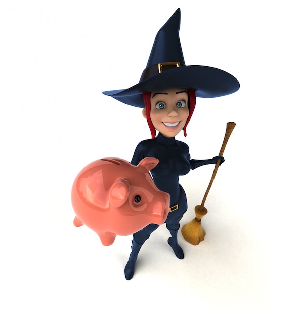 Sexy witch 3D Illustration