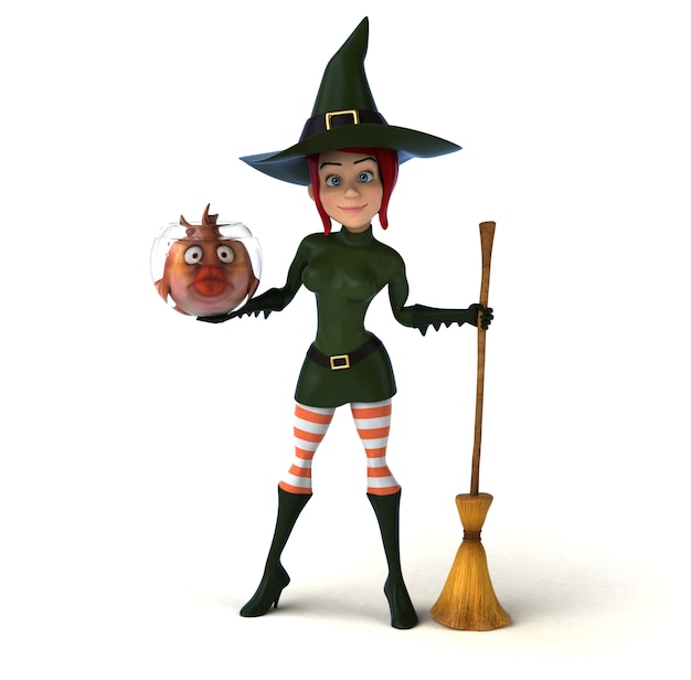 Sexy witch - 3D Illustration