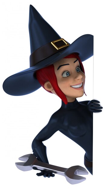 Sexy witch - 3D Illustration