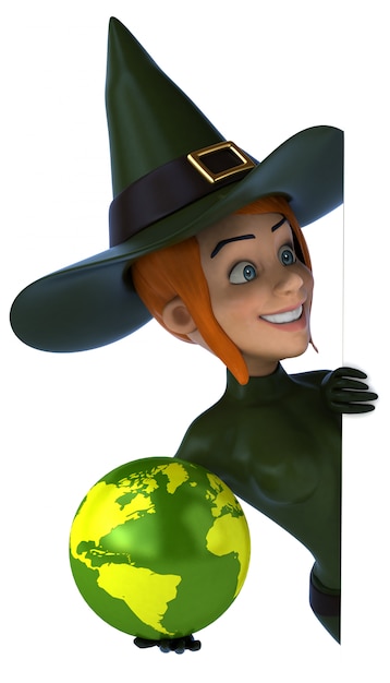 Photo sexy witch - 3d illustration