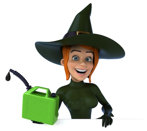 Photo sexy witch - 3d illustration