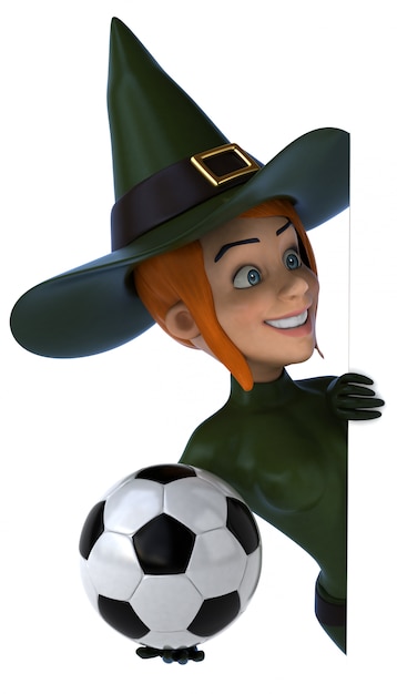 Sexy witch 3D Illustration