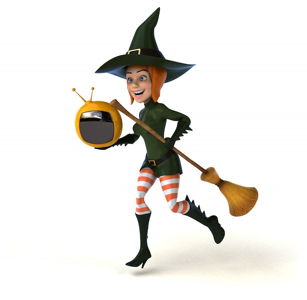 Sexy witch 3D Illustration