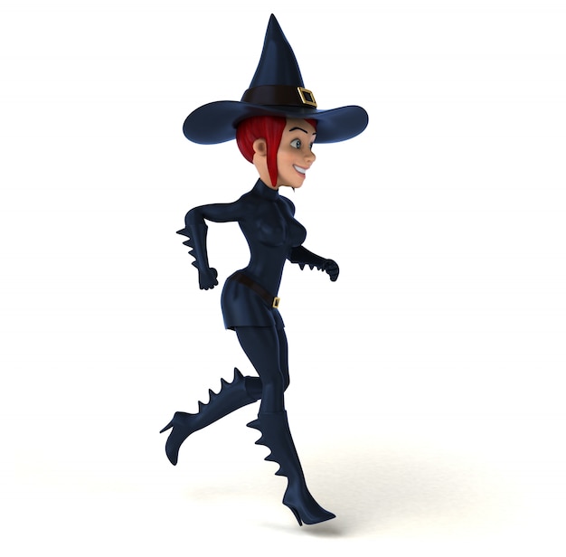 Сексуальная ведьма 3D иллюстрации