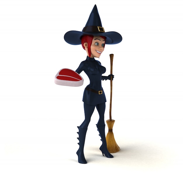 Sexy witch - 3D Illustration