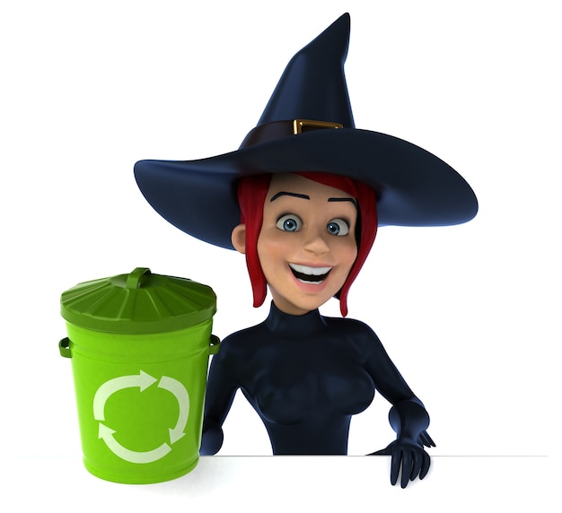 Photo sexy witch - 3d illustration